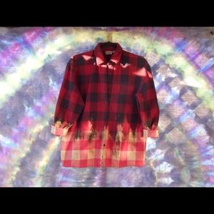 Med reverse dyed flannel shirt